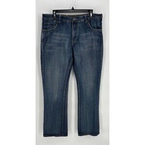 Buffalo David Bitton King Jeans Mens 36x31 Blue Stretch Denim Straight Bootcut